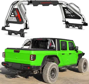 MONOKING Roll Bar for Mid Size Pickup Truck with Brake Light, Stainless Steel Sport Bar for Tonneau Cover for 2007-2026 Gladiator JT Tacoma Frontier Canyon Colorado Ranger