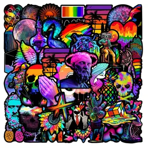 Creative Graffiti Sticker, 50pcs/set Colorful Art Graffiti Sticker, Decorative Sticker for Laptop, Water Bottle, Car, Phone Case, Premium Skull Stickers