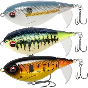 PoPobait with BKK Hooks  Top Water Plopper Fishing Lures for Bass Walleye Pike Catfish Musky Perch Floating Lure Freshwater or Saltwater Amazing Teasers Gifts Family