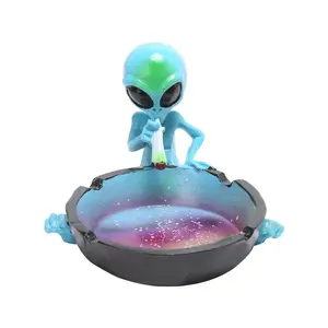 Alien Ashtray Decorative Piece, Gift, Wholesale Design, Home Garden Outdoor Ashtray, Et Creative, Unique Spooky Alien Theme Accessory