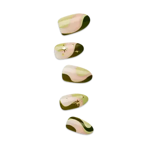 Impress Design No Glue Fake Press On Nails - Shining | 3D & Jewel Design,  Green, Medium, Almond, Manicure