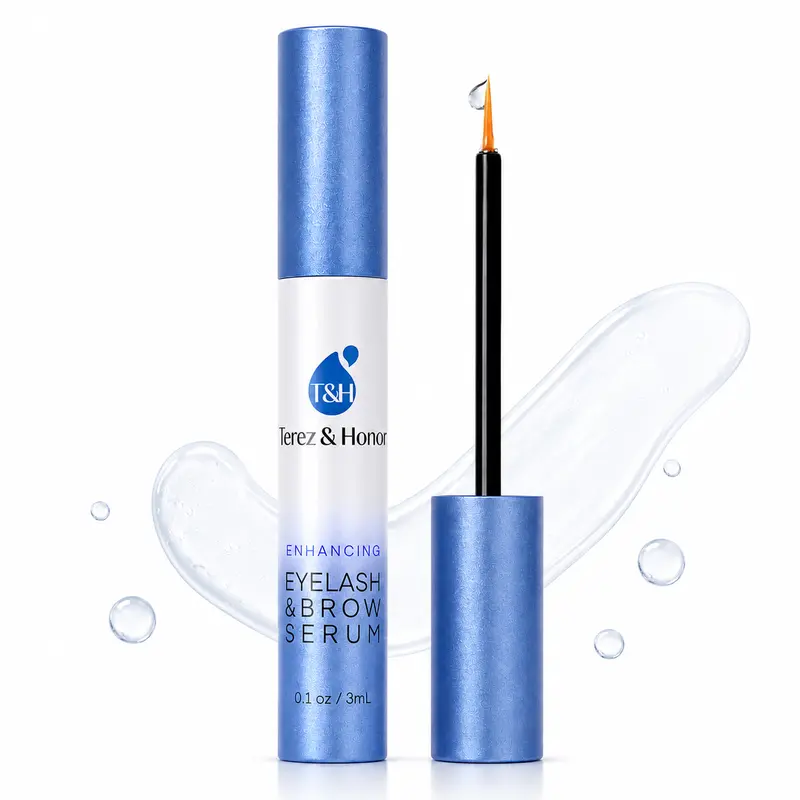 TEREZ & HONOR Advanced Eyelash Growth Serum - Brow & Lash Duo Enhancer for Thicker Eyebrows, Paraben-Free Tube for Adults, Long Lashes Beauty Treatment
