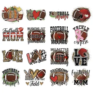 16 Sheets Football Iron on Transfers DTF Prints Large DIY Iron on Stickers for T-Shirt Transfers, Jackets, and Backpacks