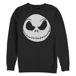 Men's The Nightmare Before Christmas Halloween Jack Skellington Big Face Sweatshirt
