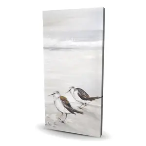 360 stand 24x48 in. High-Def Sandpiper Pair Wall Print - Nature Photo, Bathroom Decor, Home Decoration, Ideal Gift for Home Supplies Enthusiasts, Outdoors-Ready, Artwork, Ocean Inspired Design, Artistic
