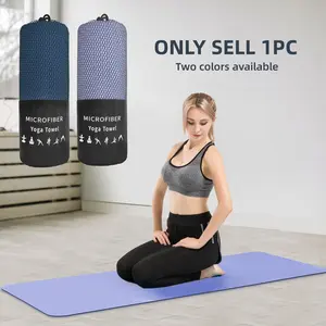 1pc Non-Slip Yoga Mat Towel, Portable and Sweat-Absorbent, Ideal for Pilates, Stretching, and Fitness Enthusiasts, Fitness Towel, Vibrant Pilates Mat.