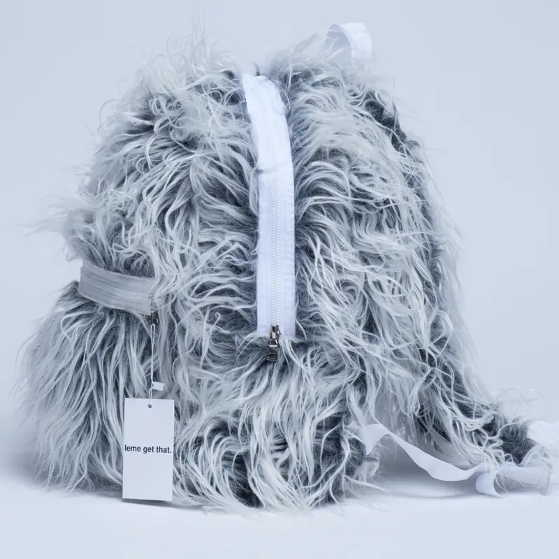 Fur Backpack (Minx) - Grey, Men & Women's Backpack