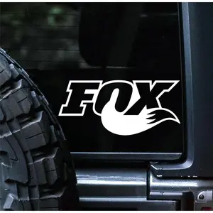 Fox Tail Racing Decal Vinyl Car Sticker Hiking Camping |   Cars Trucks Vans Walls Laptop |   White |   5.5 inches |   SGD 000308