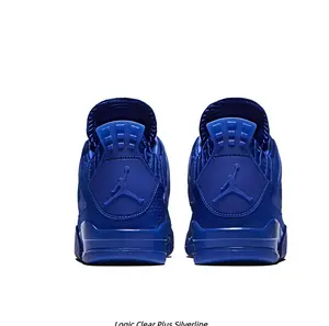Uniform Blue Knit Mid Top Classic Casual Trainers Oversized Cushion Shock Absorbing Lightweight Breathable Fabric Wear Resistant Outsole All Gender Street Style Skate Daily Walking Urban Fashion Sneakers