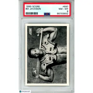 1990 Score Bo Jackson #697 PSA 8 Kansas City Royals Famous NIKE Poster