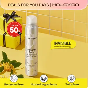 Halovida Instant Fresh Volumizing Invisible Dry Shampoo - Organic Cleansing Conditioner for Voluminous & Hydrated Hair, Absorbs Oils,Gentle,Clarifying Shampoo(150ml/60ml), summerwins,DealsForYouDays