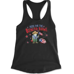 Frog Here for the Benito Bowl Football Racerback Tank Top for Women