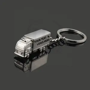 Custom Truck Keychain Personalized Engraved Keychain Drive Safe Gift for Him Boyfriend Husband Couples Keychain Custom Truck Charm with Your Text Logo Here