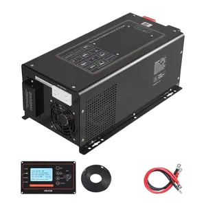 VEVOR Pure Sine Wave Inverter Charger, 3000W, DC 12V to AC 120V Power Inverter with LCD Display, Remote Control, Low Frequency, for RV Camper Home, Compatible with 12V LiFePO4 and Lithium Batteries