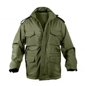 Olive Drab - Tactical Soft Shell M-65 Field Jacket - Waterproof Poly Material - Fatigue Coat
