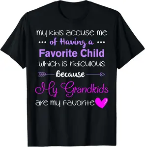 My Grandkids are My Favorite Funny Grandma T-Shirt  Breathable T-shirt
