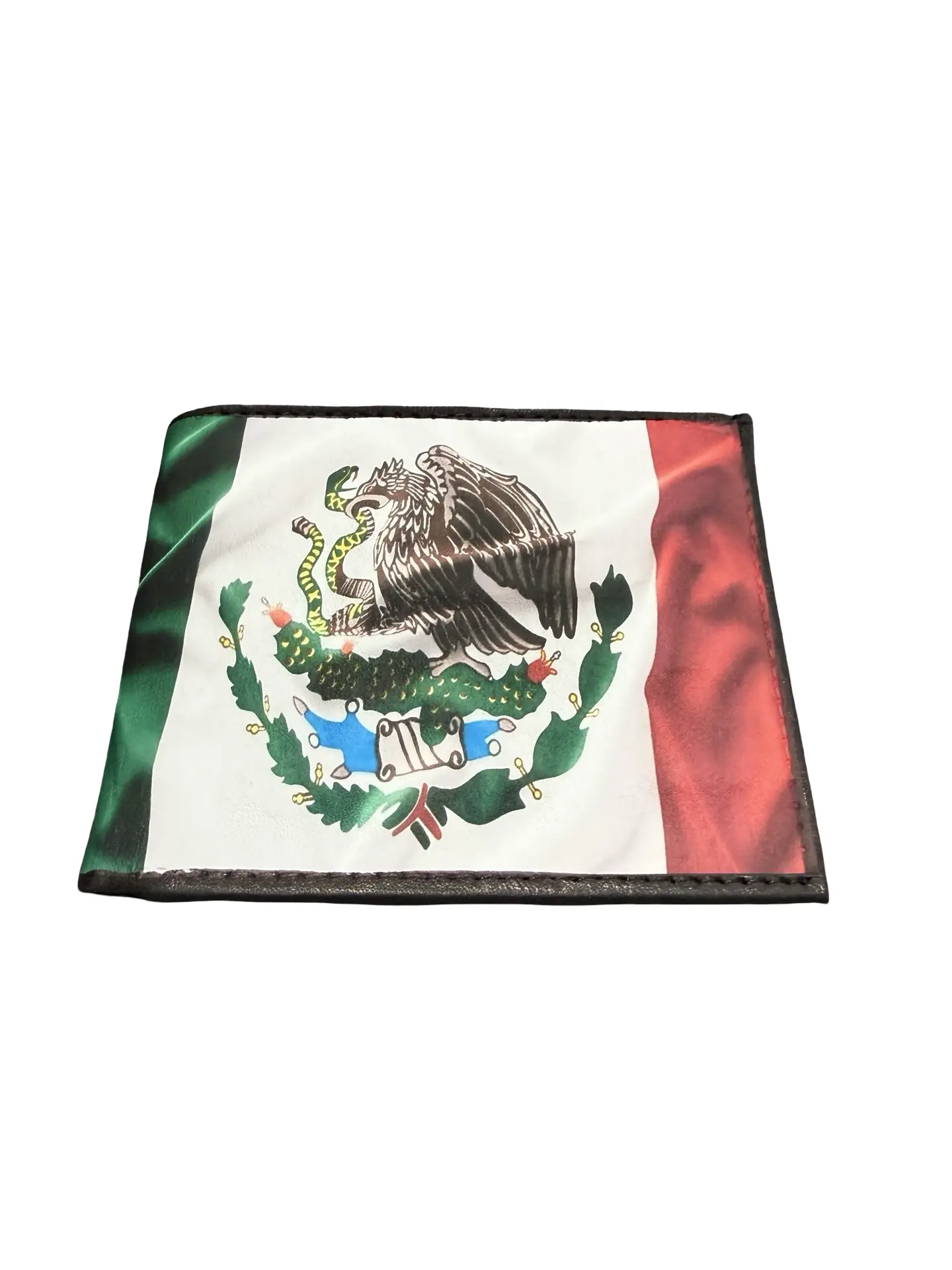 Billetera con Bandera de Mexico Escudo de Piel Men’s Leather wallet with Mexico Flag
