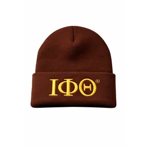 Iota Phi Theta Embroidered Beanie Knit Hat