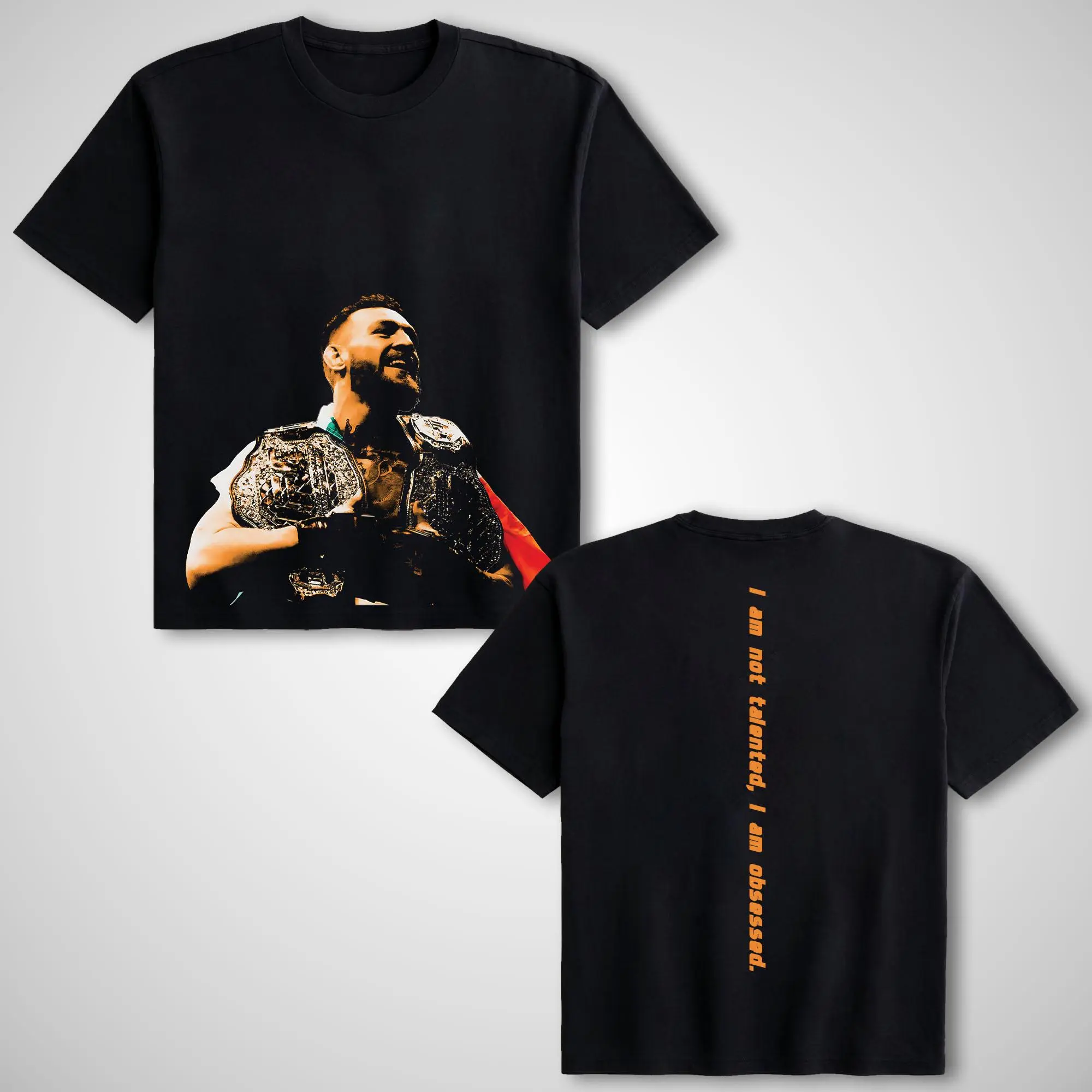 🥊 Conor McGregor UFC Fashion Shirt – 100% Cotton Vintage MMA graphic tee, Oversized Fight Night Streetwear T-Shirt for Men & Women, Retro Combat Sports Crew Neck Casual Summer Outfit, Soft Breathable Workout Apparel, Trendy UF Victory t-shirt fit t-shirt