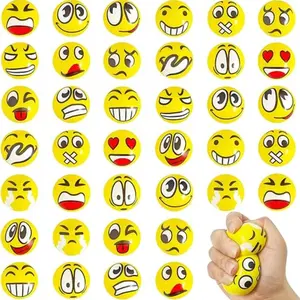 Fun Facial Expression Stress Ball, Mini 2.4 Inch Funny Face Squeeze Ball, Ideal for Classroom, Office, Gifts, Parties, Unisex