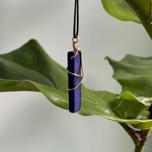 Lapis Lazuli Stainless steel waterproof Crystal Necklaces | Daily wear crystal jewlery