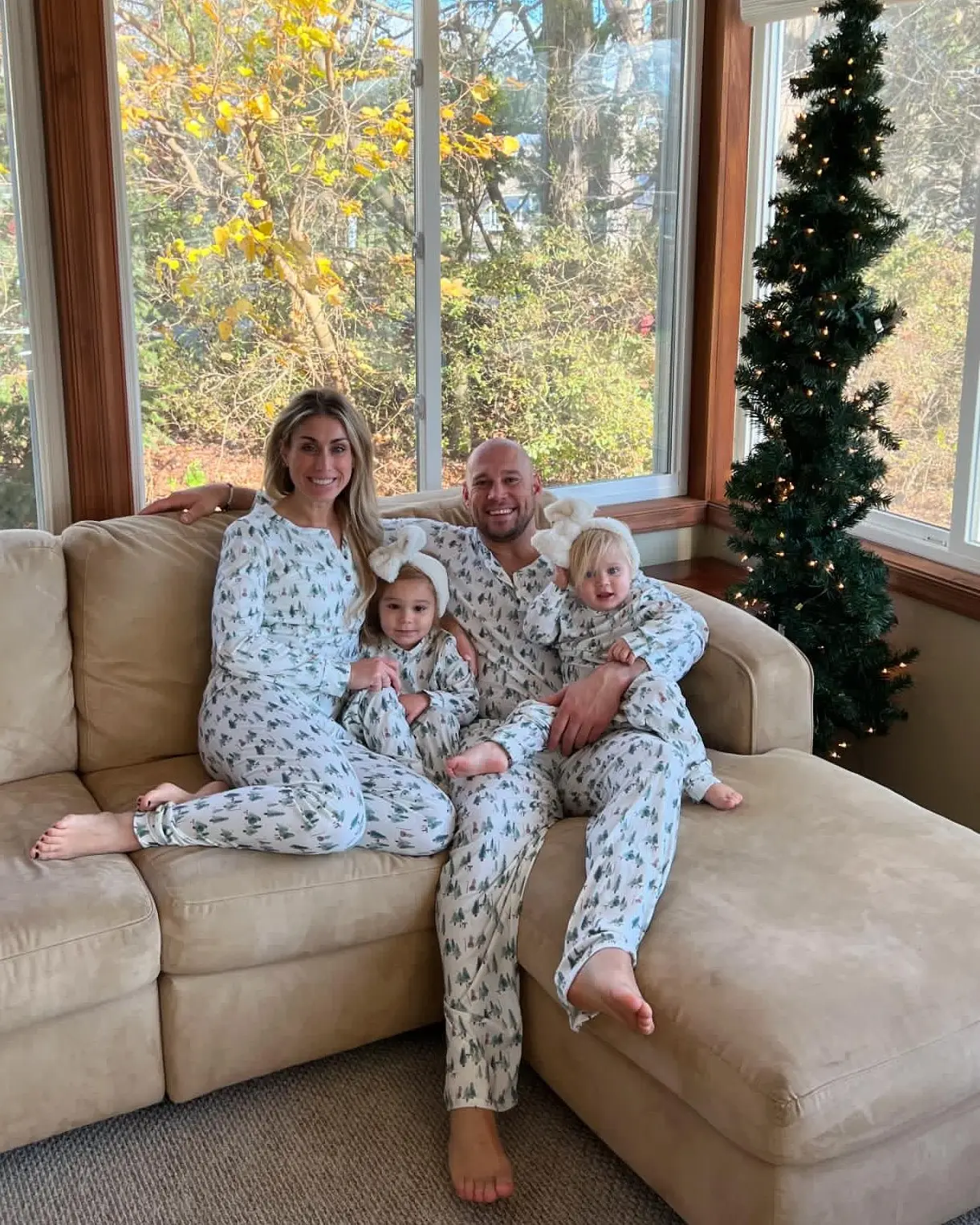 Merryreindeer Leafy Dreams-Family Matching Christmas Pajamas 2026 Breathable Heart