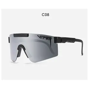 Viper C1 Blue Polarized Sports Glasses, Windproof Protective Eyewear with 1.4mm PC Frame, Adjustable Fit for Cycling, Outdoor Work & Camping everyday casual use