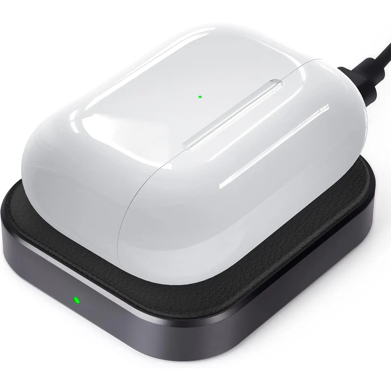 Airpods Pro Charger, Wireless Charger for AirPods Pro 2, AirPods Pro 1, AirPods 4 (with ANC), AirPods 3, AirPods 2, AirPods Wireless Charging Station (No AirPods Included), Black