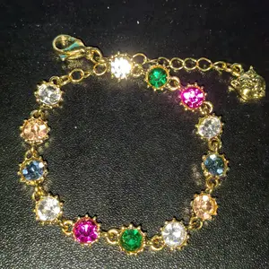 8099 Multicolor Rainbow CZ Tennis Bracelet