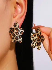 Leopard-Print Geometric Floral Earrings—Perfect for Women's Everyday Wear, Parties, and Gatherings—A Thoughtful Gift for Women on Mother's Day, Birthdays, and Anniversaries