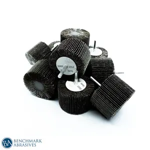 3" x 2" (1/4" shaft) Aluminum Oxide Flap Wheel - 10 pack