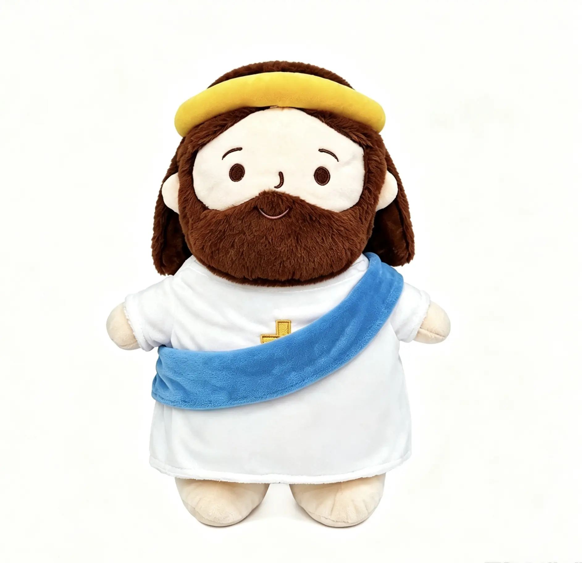 15inch Soft Jesus Plush Doll - Classic Cuddly-Size Jesus Figure with Plush Fabric, Christian Faith Gift, Soothing Religious Home Decor Companion for Kids, Cute Unisex huggable Stuffed Toy for Birthday Gifting healing plush perfect
