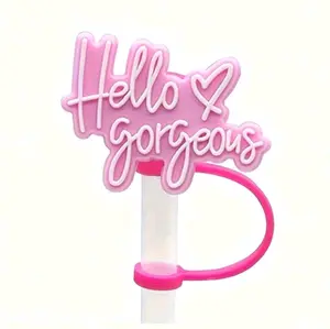 1 Piece Hello Gorgeous Straw Topper | Drinkware Topper | Tumbler Straw Toppers