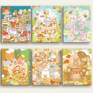 Illustration Series DIY Paint By Numbers Kit Framed & Unframed Easy Painting for All Ages Gift Box with Brushes 16x20 Acrylic Art Set