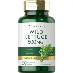 Carlyle Wild Lettuce Extract 500mg | 200 Capsules |  Non-GMO, Gluten Free Supplement