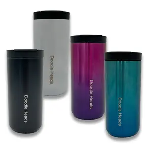 Doodle Heads Travel Coffee Cup (14 oz) - Brew on the Go