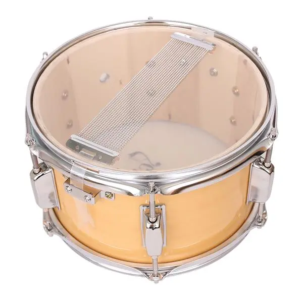10x6 in Poplar Wood Finish Snare Drum - Adjustable Percussion Instrument, Drum Kit Compatible, Ideal for Beginners, Sleek Design, Drums