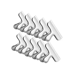 10PCS Wide Metal Chip Clips 3 Inch, Snack Food Bag Sealing Clips, Stainless Steel Paper Clamps Heavy Duty for Kitchen Food Packages and Office