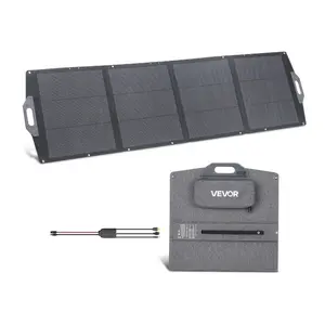 VEVOR 100W Bifacial Solar Panel, 16BB N - Type Foldable Monocrystalline Solar Panel Charger 24 Efficiency, Portable with MC4 Output, USB - A (QC3.0), Type - C DC Ports for Power Stations Camping HikingVEVOR Super Brand Day