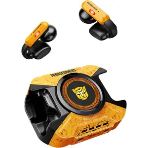 TRANSFORMERS Bumblebee True Wireless Open-Ear TWS Earbuds Wireless, Bluetooth with Mic, Active Noise Cancellation, HiFi Audio, Foldable Design, Long Battery Life, Waterproof Electronic Headset for Gamers