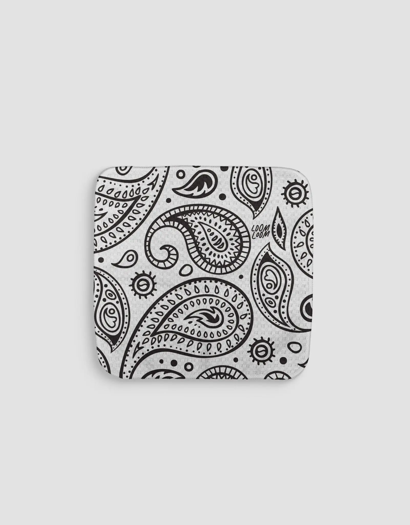 White Bandana Dishcloth Set - Double-Sided Print Quick-Dry Kitchen Cleaning Cloth