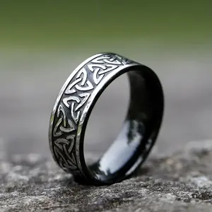 New 316L Stainless Steel Rings Viking Amulet Rune Ring Odin For Men Women Fashion Jewelry Gifts