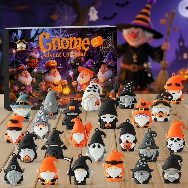 Halloween Fall Gift  Gnome Advent Calendar 2026,Halloween Countdown Advent Calendar,Advent Calendar,with 24 Gnome Collectible Figures,Halloween Advent Calendars Gift kids Teen Adults