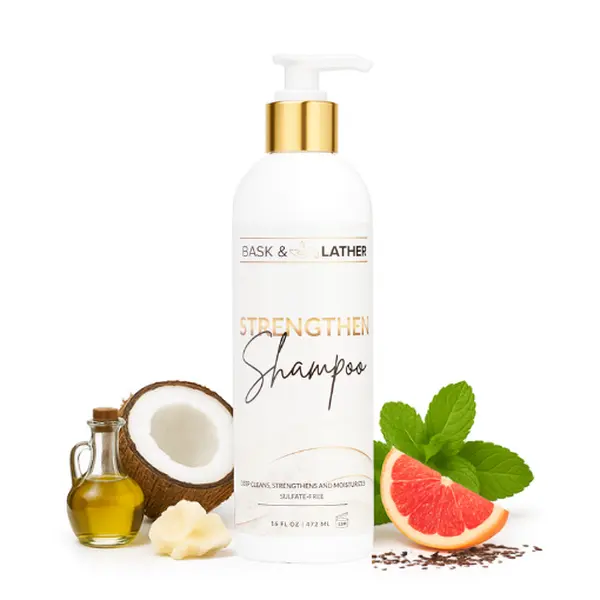 Strengthening Shampoo - All-Natural for Gentle Cleansing and Optimal Hydration - With Castor Oil, Honey, and Shea Butter - Good for All Hair Types - 8 FL Oz anti-hair loss rosemary