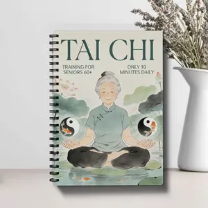 A set of Tai Chi walking methods, suitable for the elderly | Improve balance, reduce the risk of falls, strengthen muscles, and exercise the brain through a simple daily walking routine | Spiral binding, mixed color pages