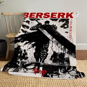 Berserk cartoon23 patterned printed blanket, a blanket for the living room, bedroom, office and lunch break, a portable blanket suitable for all four seasons, a holiday gift for family and friend