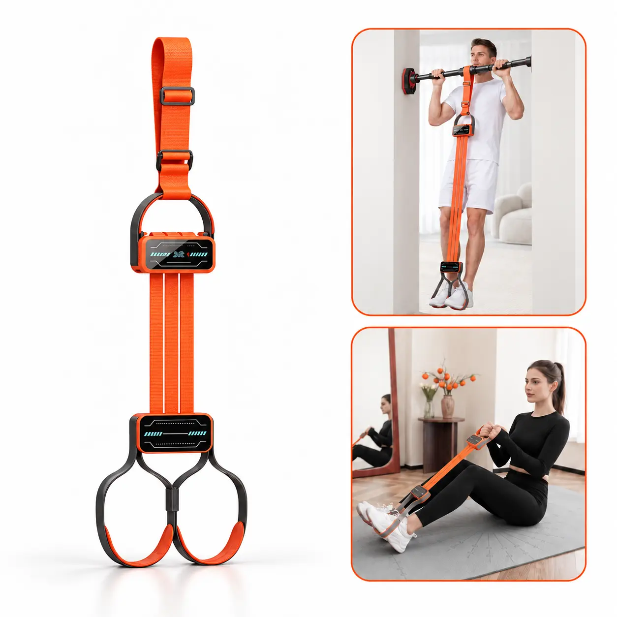 Thickened & Tear-Resistant Strength Training Bands - Adjustable, Detachable Home Gym Gear, 330 lbs Support, Versatile Gym Equipment for Home Workouts (Rod Not Included)