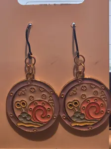 Underwater friend  who is a snail Plastic dangly earrings