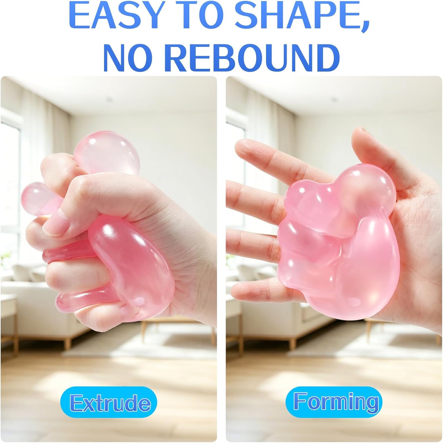 Coconut Oil Squishy Stress Toy – Shapeable Soft Fidget Ball with No-Rebound Texture for Stress Relief, Sensory Play, Desk Decor, Study & Office Relaxation, Fun Gift for Kids & Adults (1PC)