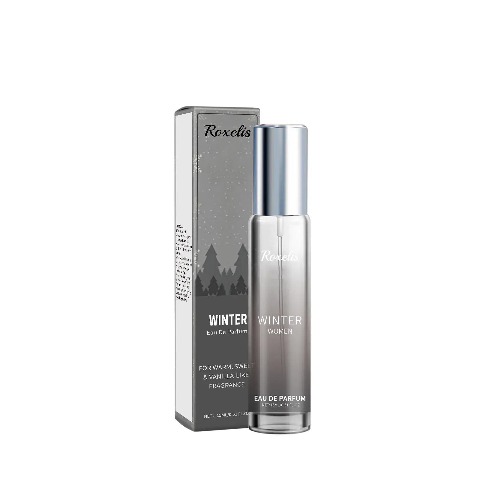 Unisex Winter Vanilla 15ml Eau de Toilette, Warm Amber Sandalwood Woody Scent, Long-Lasting Fragrance Perfect for Cold Weather Comfort